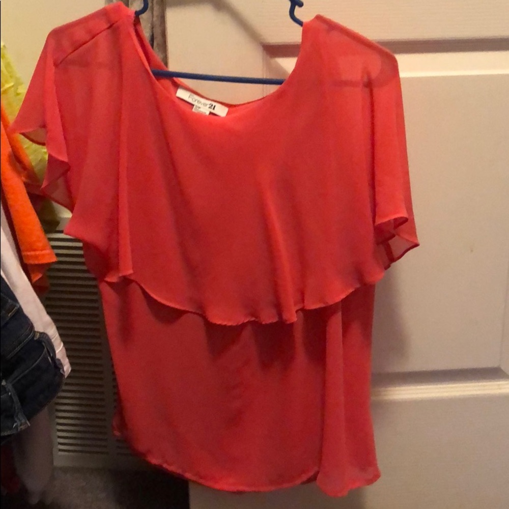 Forever 21 coral blouse